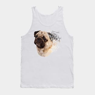 Pug Shattered Designer T-Shirt for Dog Lovers Tank Top